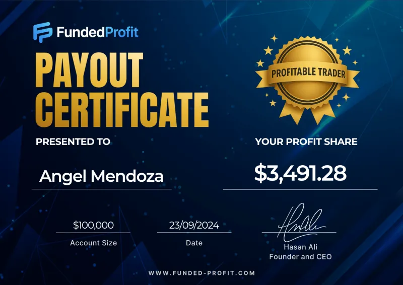 Payout certificate of Angel Mendoza
